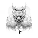 pingüino con alas tattoo design idea