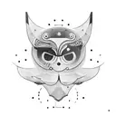 pingüino con alas tattoo design idea