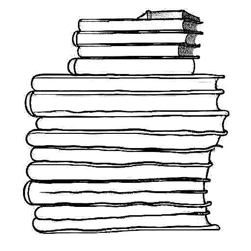 stack of books tattoo design idea