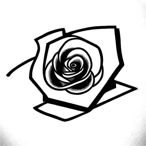 stack of books with a rose and snake tattoo design idea