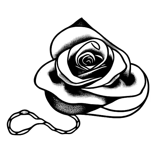 stack of books with a rose and snake tattoo design idea