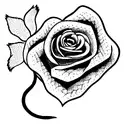 stack of books with a rose and snake tattoo design idea