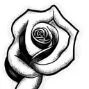 stack of books with a rose and snake tattoo design idea