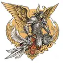 warrior angel   tattoo design idea