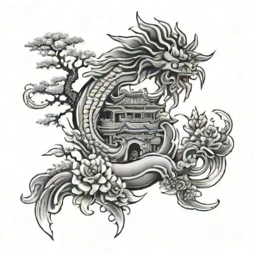 Korean norigae  tattoo design idea