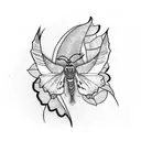 Luna moth tattoo design idea