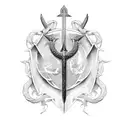 3 swords crusaders tattoo design idea