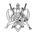 3 swords crusaders tattoo design idea