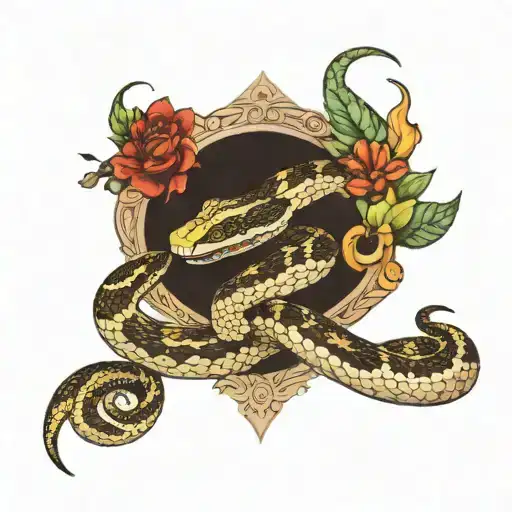 snake skin tattoo design idea