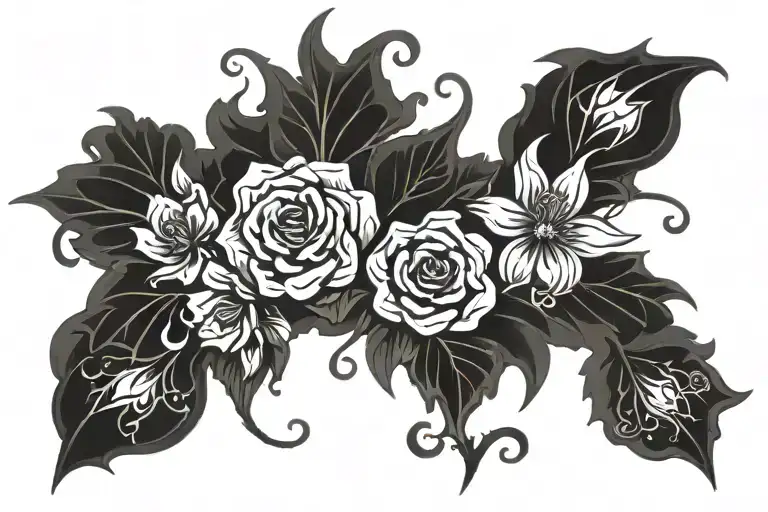 brittany flower tattoo design idea
