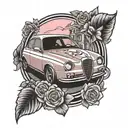 Brittany, Alfa Romeo, pink, tattoo design idea