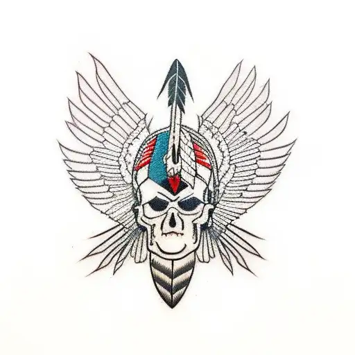 American Indian Thunderbird tattoo for biker tattoo design idea