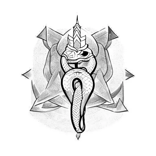 snake, dagger tattoo design idea