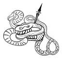 snake, dagger tattoo design idea
