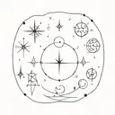 Leo, Gemini, Scorpio, Capricorn constellation merged tattoo design idea