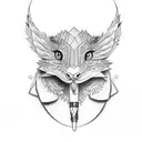 LIGHTER WITH HARMONICA tattoo design idea