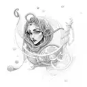 Neptune with trible tattoo design idea