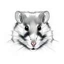  hamster with knife tattoo design idea