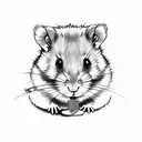  hamster with knife tattoo design idea