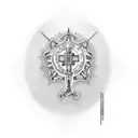 catholic tattoo design idea