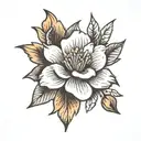 single flower  tattoo design idea