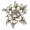 single flower  tattoo design idea
