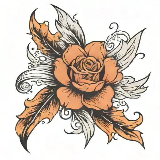 phrase the wind will always hug the sky and draw a heart tattoo design idea