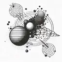 gym and energy and relates to the universe tattoo design idea