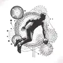 gym and energy and relates to the universe tattoo design idea