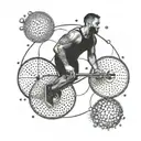 gym and energy and relates to the universe tattoo design idea