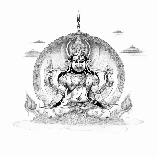 samudra manthan tattoo design idea