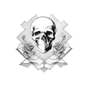 skull antisocial tattoo design idea