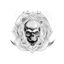 skull antisocial tattoo design idea