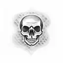 skull antisocial tattoo design idea