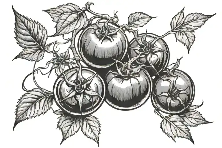 TOMATO tattoo design idea