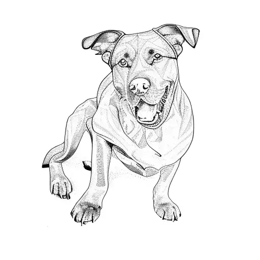 a chocolate labrador retriever tattoo design idea