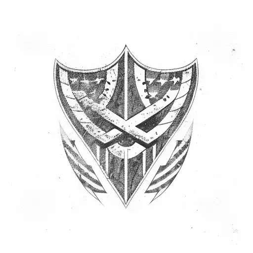 tomahawk logo in a American flag  tattoo design idea