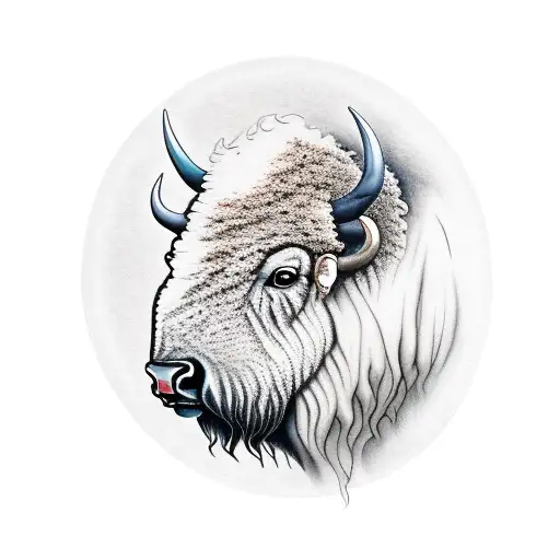 American bison tattoo design idea