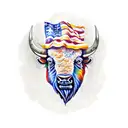 American bison tattoo design idea