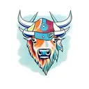 American bison tattoo design idea