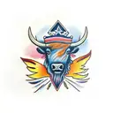 American bison tattoo design idea