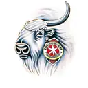 American bison tattoo design idea