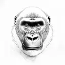 gorilla with scratches  tattoo design idea