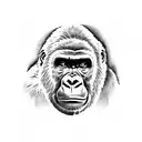 gorilla with scratches  tattoo design idea
