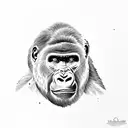 gorilla with scratches  tattoo design idea