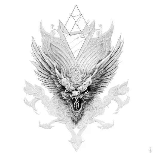 Griffin tattoo design idea