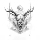 I want “ Be strong and of Good courage fear not or be dismayed: for the lord, even my god, will be with thee. He will no tattoo design idea