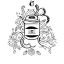 Apple Juice Box tattoo design idea