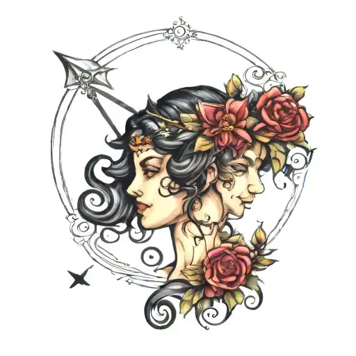 nyx greek mythology tattoo design idea