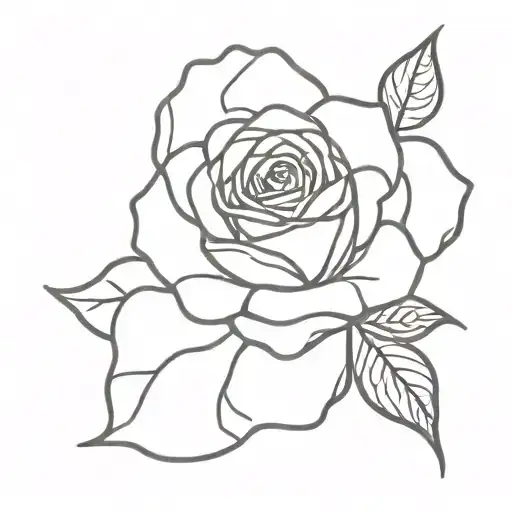 rose growing from concrete tattoo design idea